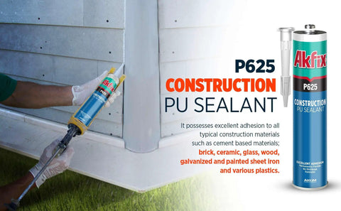 P625 Crack Flex Sealant White 12 Pack DIY Friendly Polyurethane Construction Sealant application on wooden exterior wall