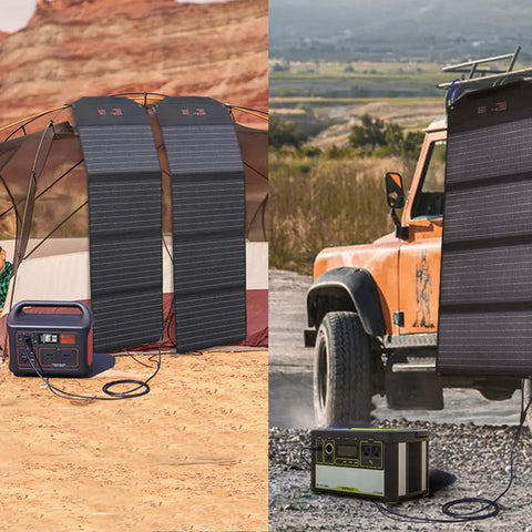 MC4 To 8mm Solar Adapter Cable For Explorer 160 240 500 1000 And GZ Portable Solar Generator setup in campsites