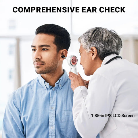 Wireless Digital Otoscope With Built In Screen And Lights For Easy At Home Ear Health Exams, Real Time Viewing, Portable Self Care Tool For Clear Ear Canal Inspections And Quick Self Diagnosis, 1.85-in IPS LCD screen