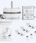 Attic Fan Motor Replacement for Lomanco 2000 and 1800 Series, includes 58033 Temperature Controller and mounting hardware.
