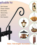 Solid As A Rock Heavy Duty Deck Hooks For Hanging Flower Baskets Bird Feeders And String Lights displaying various outdoor items.
