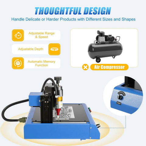 Heavy Duty Portable Electric Pipe Threader Kit With Six Dies For 1/2-2 Inch Pipes Lightweight Aluminum Build displaying adjustable settings.