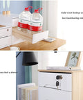 Wooden Desktop Storage Cabinet With Drawers And Lock Flat File Organizer showing stability and lock feature