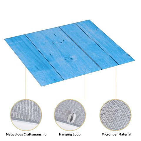 Ultra Absorbent Wood Grain Dish Drying Mat For Kitchen Counter With Microfiber Surface, Machine Washable, 16 By 18 Inches detail view