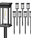 Bright Solar Pathway Lights 4 Pack Upgraded Outdoor Lights Waterproof Auto On Off for Yard Landscape Path Lawn Patio Walkway