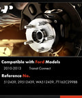 Rear Wheel Bearing And Hub Assembly 5 Lug Direct Fit For Ford Transit Connect 2010 2011 2012 2013 Rear Driver Or Passenger Side 4 Point 3 Inch Bolt Circle No ABS close-up image.