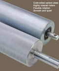PVC Belt Conveyor With Adjustable Speed For Desktop Assembly Lines And Industrial Flat Transport rollers close-up