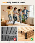 Adjustable Metal Furniture Legs Four Pieces 10 To 18 Inch Beefy Heavy Duty Replacement Feet for bed frame with non-slip base