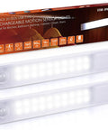 Under Cabinet Lights Rechargeable 8 Inch Motion Sensor LED Magnetic Stick On Closet Light Pack of 2 for Kitchen Counter Stairs and More USB Powered No Fuss Easy Install Cool White with packaging and product view