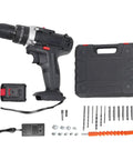 Badass Brushless Cordless Drill Set With A Beefy 350 Watt Motor And Swift 1450Rpm Speed for heavy duty tasks with battery and accessories.