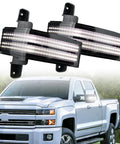 Led Rear Side Mirror Light Drl Amber Sequential Turn Signal Lamp Kit For Chevy Silverado GMC Sierra with truck overview