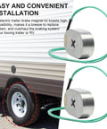 RALZAOTO 10-inch electric trailer brake magnet kit; two silver magnets with green leads for 3500-lb axles