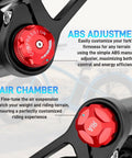 Close-up of ABS adjustment on Air Suspension Fork For 20 Inch Fat Tire Mountain Snow Beach E Bike with 180mm Travel.