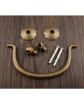 Six Pack Traditional Bail Cabinet Pulls In Antique Brass For Dresser Drawers And Cabinets, Vintage Shabby Chic Hardware