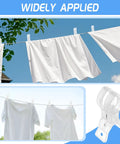 Clear Balloon Arch Clips Pack Of 20 Large Spring Clamps For Balloon Backdrops And Party Decor holding clothes on a line