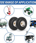 Two Pack 10 Inch Pneumatic Tire And Wheel Set For Hand Trucks And Garden Carts 4.10/3.50-4 With application examples
