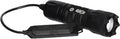 Alpha One Cell LED Flashlight With Crenellated Bezel Ring, Standard Lens, Remote Tape Switch And Five Inch Cable, Black Tactical Light