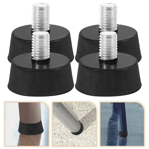 Adjustable Rubber Screw Feet Pads With M10 Screws No Slip Leveling Feet For Bed Frames And Furniture Protect Floors