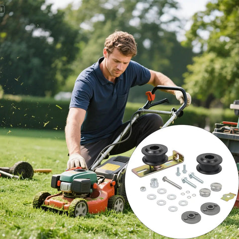 Lawnmower Pulley And Idler Belt Upgrade Kit Delivers A 30 Percent Power Boost For Smoother Cuts with high strength components