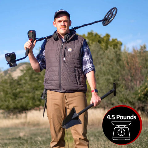 Person holding Heavy Duty Spade Shovel With Adjustable T Handle Serrated Blade For Root Cutting 31 To 45 Inch Length 4.5 Pound Garden Tool