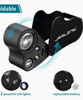 All In One Jewelers Loupe Set With Illuminated Magnifiers Providing 30x 60x And 90x Three Level Zoom Plus LED UV black light features