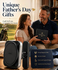 Man and woman holding Father's Day gift, featuring Upgraded Magnetic Golf Cart Phone Holder With 20x N55 Magnets