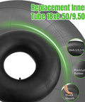 Heavy Duty 2 Pack Inner Tubes For 18x8.50-8 And 18x9.50-8 Tires With TR-13 Straight Valve Stem, premium rubber material