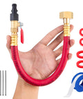Flush Hose Fitting Kit For PWC WaveRunner And Jet Boat With Brass Hose EPDM Rubber Ball Valve components displayed