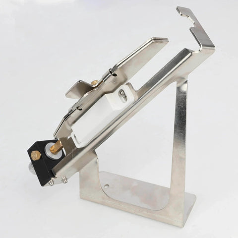 Adjustable Archery Fletching Jig With Straight Clamp for DIY Arrow Shafts, aluminum alloy, magnetic base for 2-6 feathers or vanes.