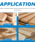 Architectural Molding Router Bit Set, Half Inch Shank application on solid wood, MEF, density plate, and plywood woodworking materials