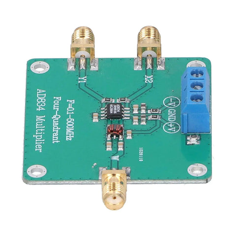 Four Quadrant RF Multiplier Mixer Module with AD834, PCB for Signal Processing, Front View.