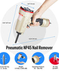 Pneumatic Nail Remover And Nail Puller For 9 To 16 Gauge Nails Air Punch Nailer Denailer Gun 70 To 120 PSI hand-held view