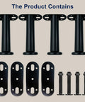 Heavy Duty Adjustable Bed Legs With Grippy Rubber Base Straight Up Reliable Furniture Feet For Sofa Or Dresser Lock In The Perfect Height, includes mounting plates and screws.
