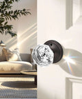 5 Pack Glass Door Knobs With Dope Oil Rubbed Bronze Rosettes For Privacy On Bedroom And Bath Doors Keyless Interior
