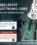 2026 latest electronic core 14 In 1 Wire Stripping Pliers With Rechargeable Battery, voltage tester for 15-250V, green.