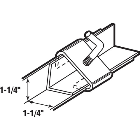Rock Solid Heavy Duty Steel Bed Frame Rail Clamps For Pickup Trucks 1-1/4 Inch replacement clamp fitting shown in detailed illustration.