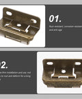 Beefy Self Closing Cabinet Hinges 4 Pack Iron Construction With High Hardness Not Easy To Deform Soft Close, rust-resistant iron hinge detail.