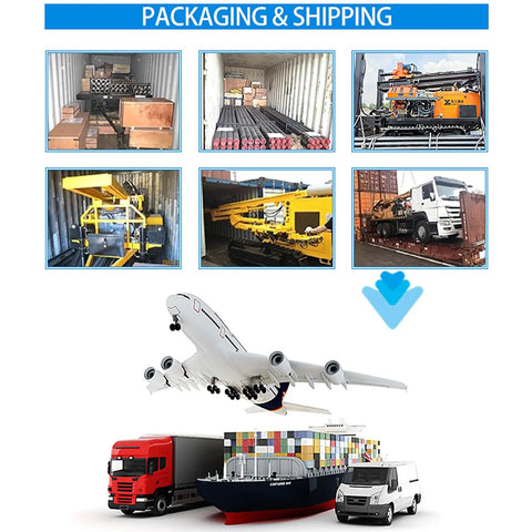 Heavy Duty Portable Construction Mortar Spraying Machine shipping and packaging process with various transport vehicles.