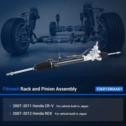 Power Steering Rack And Pinion For Honda CR-V 2007-2011 And Acura RDX 2007-2012 Replacement OE Spec ISO Quality With Part Numbers 26-2750 53010SWAA01 53601SWAA01 53601SWAA03