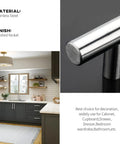 3 Inch Center To Center Brushed Nickel Cabinet Pulls For Modern Kitchens And Cabinets 5 Inch Overall Length Stainless Steel Hardware