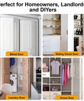 Collage of four door types: bifold, sliding closet, laundry, and closet doors; showcasing modern interior design.