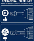 Instruction guide for 3 Piece Impact Socket Adapter Set With One Quarter Inch, Three Eighth Inch And One Half Inch Drive Heads