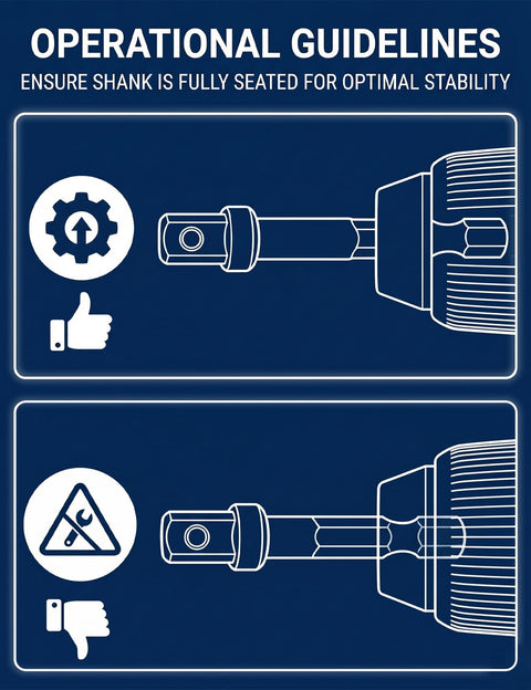 Instruction guide for 3 Piece Impact Socket Adapter Set With One Quarter Inch, Three Eighth Inch And One Half Inch Drive Heads