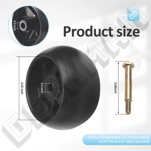 Heavy Duty Deck Gauge Wheel With Bracket Kit For 42 Inch Mower Deck, 5 Inch Wheel Diameter, 2-3/4 Inch Width, 1/2 Inch Center Hole, Hardware Included, Fits Husqvarna AYP Poulan Tractors And Lawn Mowers