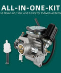 GY6 150Cc Carburetor 26mm Intake For Scooter Go Kart 4 Stroke Engine Replacement Part, high flow throttle, all-in-one kit