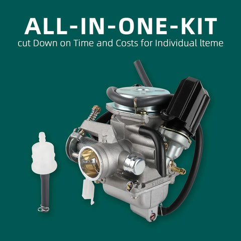 GY6 150Cc Carburetor 26mm Intake For Scooter Go Kart 4 Stroke Engine Replacement Part, high flow throttle, all-in-one kit