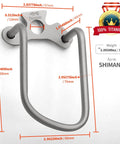 Beefy Titanium Rear Derailleur Guard Rack Protector For Mountain And Road Bikes, SRAM And Shimano Compatible, dimensions shown