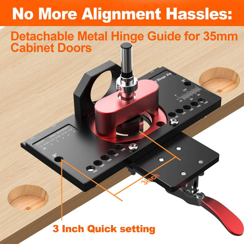 Concealed Hinge Jig With Quick Clamp And Dust Vacuum Adapter For 35mm Cabinet Doors Woodworking Hole Drilling Hardware Jigs