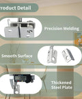 Flip Gate Latch With Padlock Hole Stainless steel door lock showing precision welding, smooth surface, and thickened steel plate details.