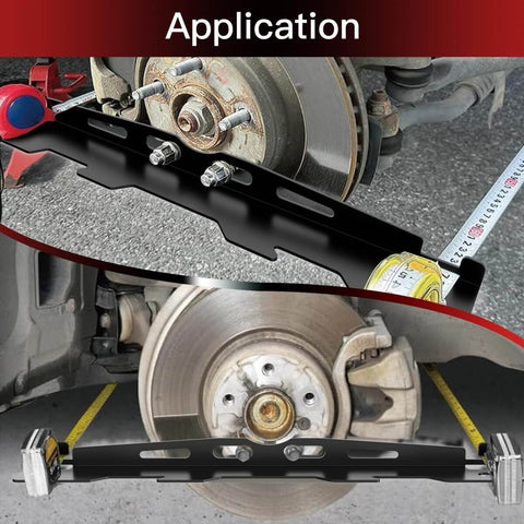 Pro Grade Toe Alignment Tool Plates Kit, 2 Pack With Measuring Tapes for precise wheel alignment on Jeep, truck, SUV.